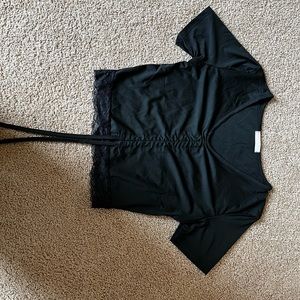 Black crop top, from ROMWE, size M, never worn